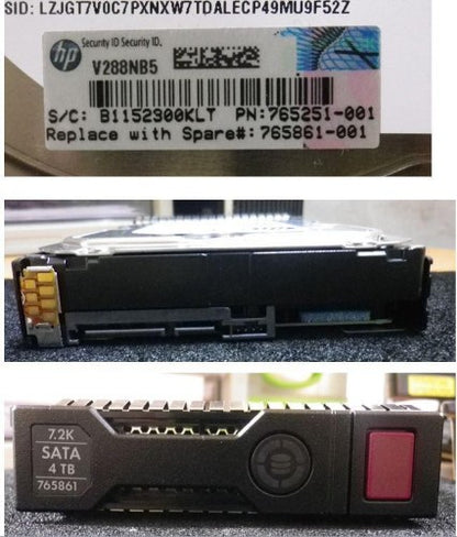 HPE 765861-001 internal hard drive 4 TB 7200 RPM 3.5" Serial ATA III