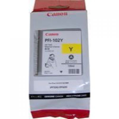 Canon 0898B001/PFI-102Y Ink cartridge yellow 130ml for Canon IPF 500/600/700/750
