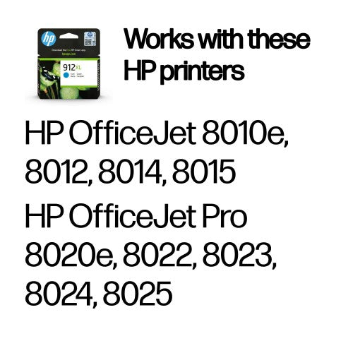 HP 3YL81AE/912XL Ink cartridge cyan high-capacity, 825 pages 9.9ml for HP OJ Pro 8010/e/8020