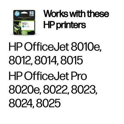 HP 3YL81AE/912XL Ink cartridge cyan high-capacity, 825 pages 9.9ml for HP OJ Pro 8010/e/8020