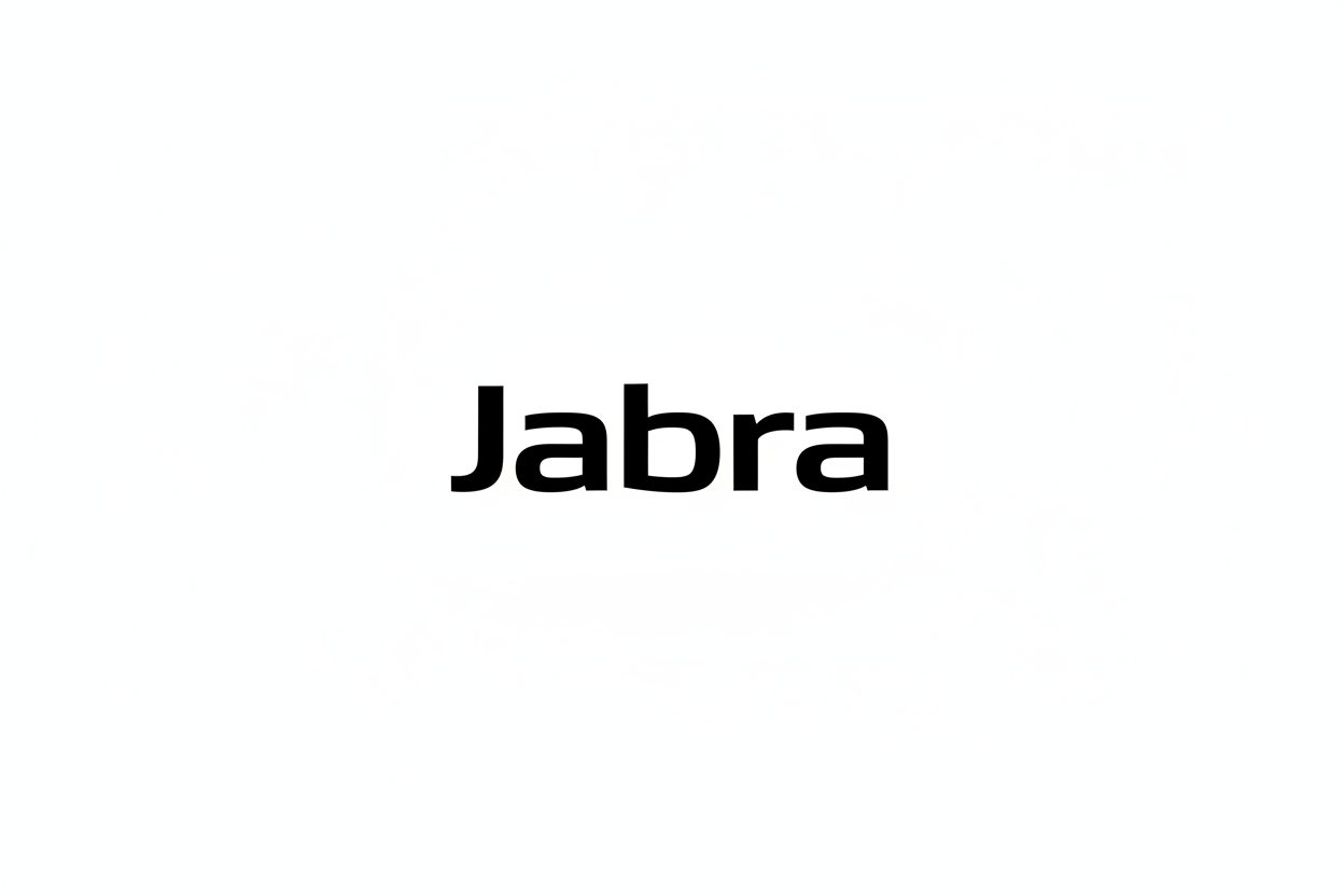 create a jabra logo in black lettering only on white background