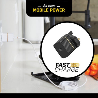 OtterBox UK Wall Charger 30W GaN - 1X USB-C 30W USB-PD, black