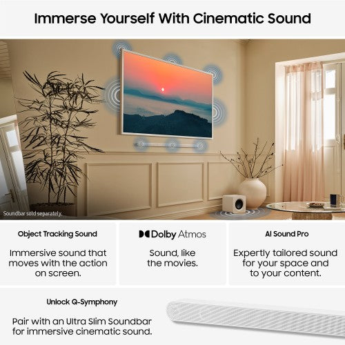 Samsung 2025 85" The Frame Pro Art Mode Neo QLED 4K HDR Smart TV 2.16 m (85") 4K Ultra HD Wi-Fi Black