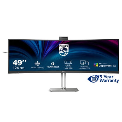 Philips 49B2U6903CH/00 computer monitor 124.5 cm (49") 5120 x 1440 pixels Dual QHD LCD Grey