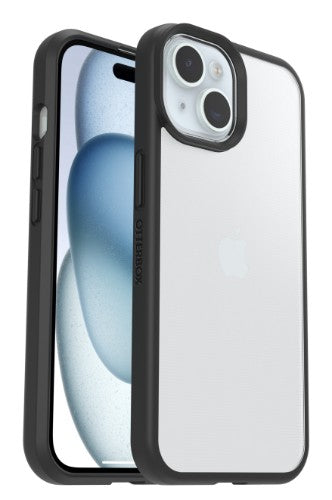 OtterBox React Series for iPhone 15, Black Crystal