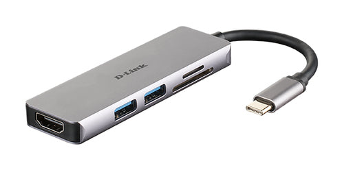 D-Link 5-in-1 USB-C Hub with HDMI and SD/microSD Card Reader