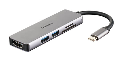 D-Link 5-in-1 USB-C Hub with HDMI and SD/microSD Card Reader
