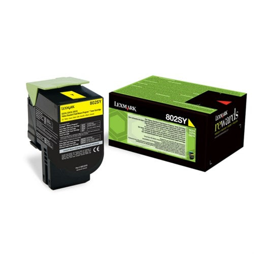 Lexmark 80C2SY0/802SY Toner-kit yellow return program, 2K pages ISO/IEC 19798 for Lexmark CX 310/410/510