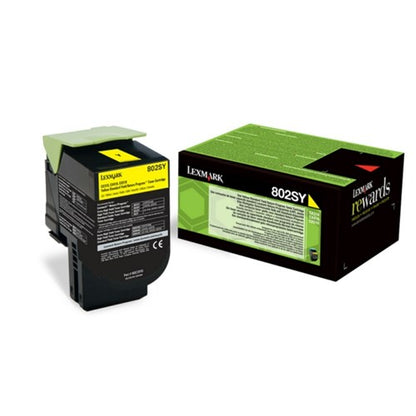 Lexmark 80C2SY0/802SY Toner-kit yellow return program, 2K pages ISO/IEC 19798 for Lexmark CX 310/410/510