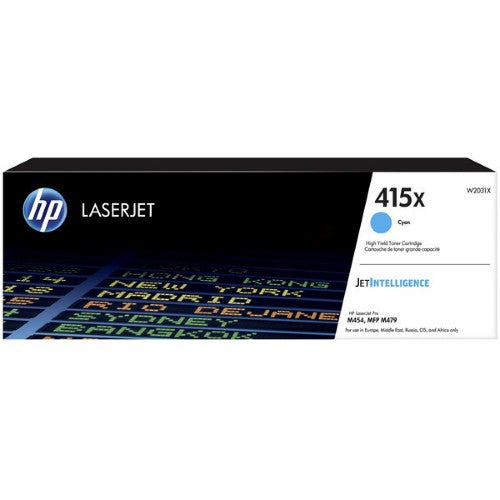 HP W2031X/415X Toner cartridge cyan, 6K pages ISO/IEC 19798 for HP E 45028/M 454