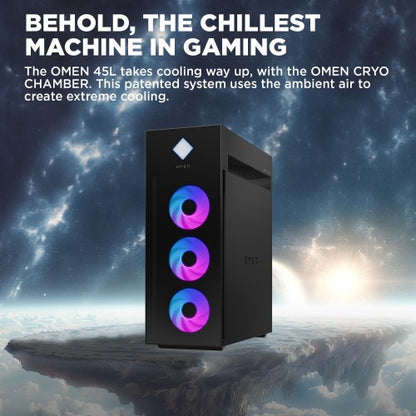 OMEN by HP 45L GT22-3003na Intel Core Ultra 9 285K 64 GB DDR5-SDRAM 4 TB SSD NVIDIA GeForce RTX 5090 Windows 11 Home Tower PC AI PC Black