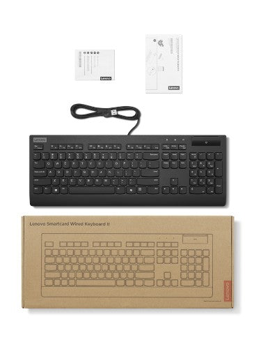 Lenovo Smartcard Wired II keyboard Home/Office USB UK English Black