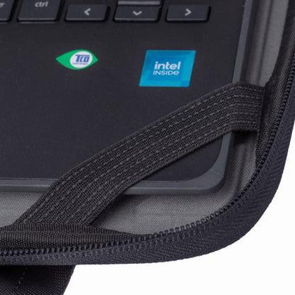 Techair TAE4802 Meet the ultimate 11-12” Chromebook case – it's like a work-in style superhero! Fasten it with secure screen clips, protect with EVA panels, and ID it easily. Your Chromebook's new best friend!