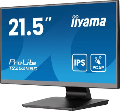 iiyama ProLite T2252MSC-B2AG computer monitor 54.6 cm (21.5") 1920 x 1080 pixels Full HD LCD Touchscreen Black