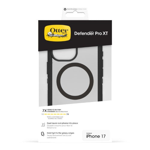 OtterBox Defender Pro XT Clear Series for Apple iPhone 17, transparent/black
