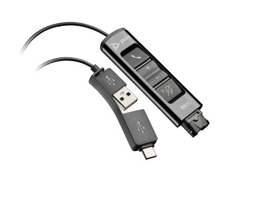 HP Poly DA85 USB to QD Black Adapter TAA