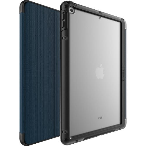 OtterBox Symmetry Folio Case for iPad 7th/8th/9th gen, Shockproof, Drop proof, Slim Protective Folio Case, Tested to Military Standard, Blue, No Retail Packaging