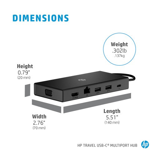 HP Travel USB-C Multi Port Hub
