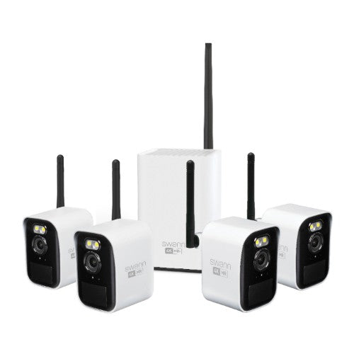 Swann MaxRanger4K™ Mini Long-Range Wireless Security System with 4 Cameras