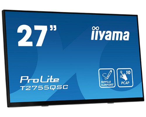 iiyama ProLite T2755QSC-B1 computer monitor 68.6 cm (27") 2560 x 1440 pixels Quad HD LCD Touchscreen Black