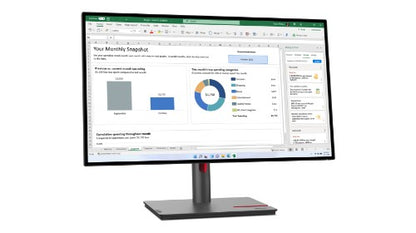 Lenovo ThinkVision P27h-30 computer monitor 68.6 cm (27") 2560 x 1440 pixels Quad HD LCD Black