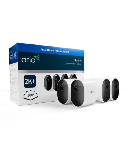 Arlo Pro 5 2K+ Outdoor Security Camera, 4-cam