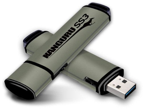 iStorage Kanguru SS3™ SuperSpeed USB3.0 32GB |Secure Flash Drive| Physical Write Protect Switch | Windows “Ready Boost” compatible | Simple Driverless Setup | Plug and Play