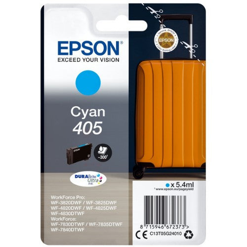 Epson C13T05G24010/405 Ink cartridge cyan, 300 pages 5.4ml for Epson WF-3820/7830