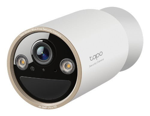TP-Link Tapo Wire-Free Indoor/Outdoor Security Camera SPEC:4K UHD (3840x2160), H.265/H.264 Supported, 16x UHD Digital Zoom, 2.4/5 GHz Dual Band Wi-Fi, 10000mAh Rechargeable Lithium-ion Battery
