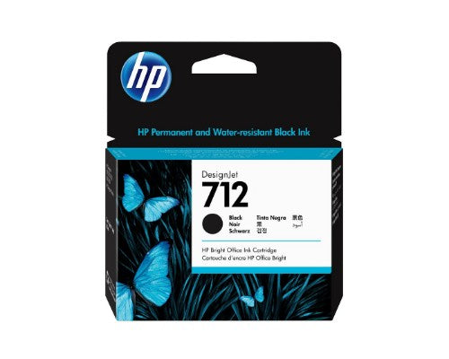 HP 3ED71A/712 Ink cartridge black 80ml for HP DesignJet T 200
