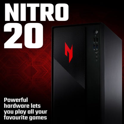 Acer NITRO 20 N20 Gaming Desktop - Intel Core i5-13420H, 16GB, 512GB SSD, NVIDIA GeForce RTX 3050, Windows 11, Black