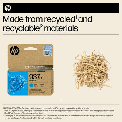 HP 4S6W6NE/937E Printhead cartridge cyan Evomore, 1.65K pages ISO/IEC 19752 for HP OJ Pro 9100/e