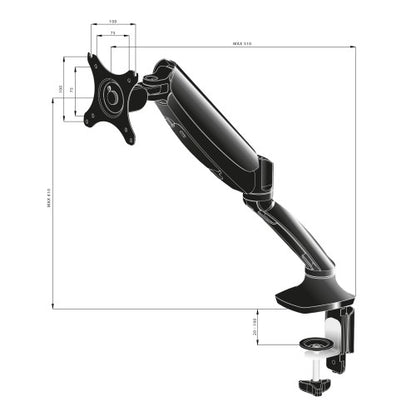 iiyama DS3001C-B1 monitor mount / stand 68.6 cm (27") Desk Black