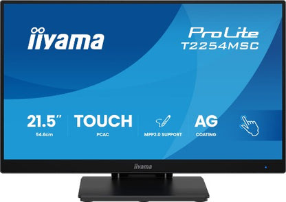 iiyama T2254MSC-B2AG computer monitor 54.6 cm (21.5") 1920 x 1080 pixels Full HD LED Touchscreen Black