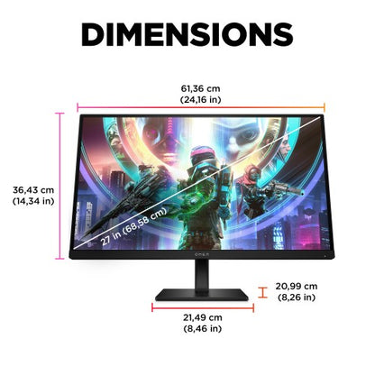 OMEN by HP 27 inch QHD 240Hz Gaming Monitor - OMEN 27qs