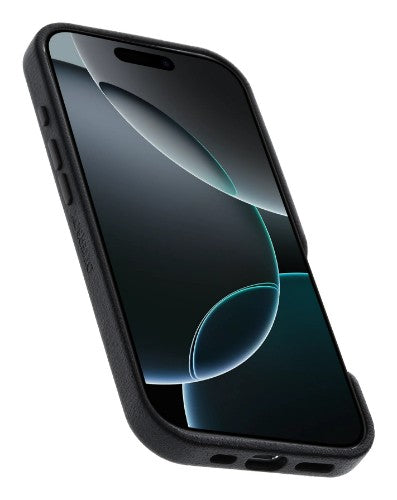 OtterBox Symmetry Series Cactus Leather for MagSafe for iPhone 16 Pro, Noir Ash