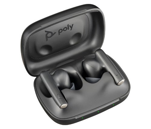 HP Poly Poly Voyager Free 60 Carbon Black Earbuds +Basic Charge Case