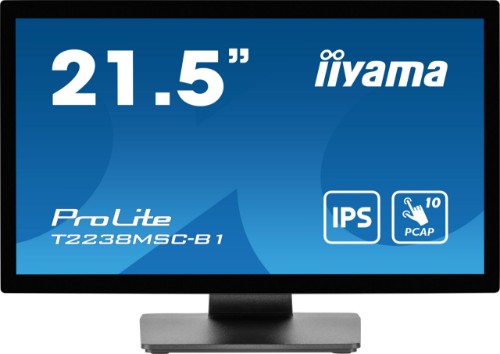 iiyama ProLite T2238MSC-B1 computer monitor 54.6 cm (21.5") 1920 x 1080 pixels Full HD LED Touchscreen Black