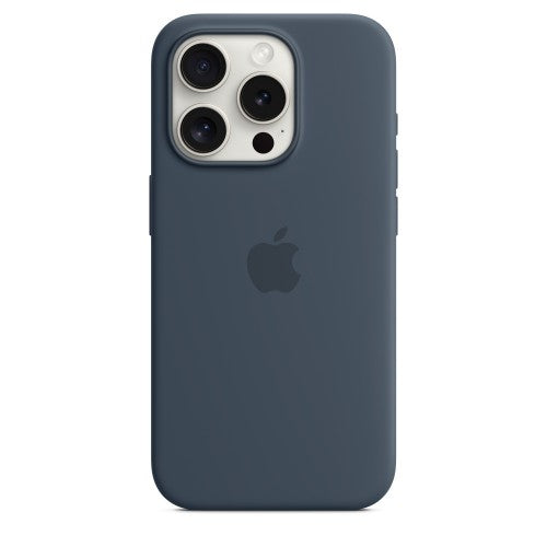 Apple iPhone 15 Pro Silicone Case with MagSafe - Storm Blue