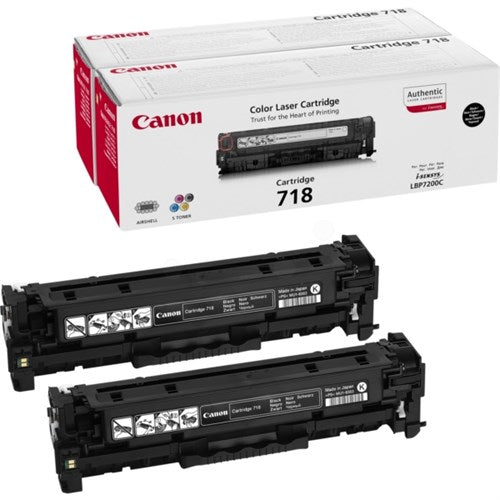 Canon 2662B017/718BKVP Toner cartridge black twin pack Contract, 2x3.4K pages/5% Pack=2 for Canon LBP-7200