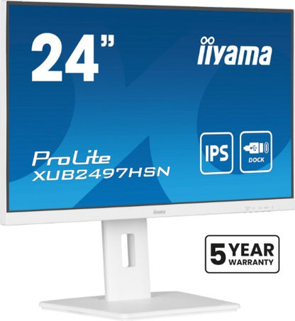 iiyama ProLite XUB2497HSN-W2 computer monitor 60.5 cm (23.8") 1920 x 1080 pixels Full HD LED White