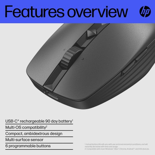 HP 715 Rechargeable Multi-Device Mouse