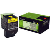 Lexmark 80C20Y0/802Y Toner-kit yellow return program, 1K pages ISO/IEC 19798 for Lexmark CX 310/410/510