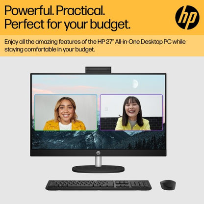 HP 27-cr0037na AMD Ryzen™ 7 7730U 68.6 cm (27") 1920 x 1080 pixels All-in-One PC 16 GB DDR4-SDRAM 1 TB SSD Windows 11 Home Wi-Fi 6 (802.11ax) Black