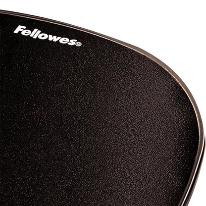 Fellowes Mouse Mat Wrist Support - Crystals Gel Mouse Pad with Non Slip Rubber Base - Ergonomic Mouse Mat for Computer, Laptop, Home Office Use - Compatible with Laser and Optical Mice - Black
