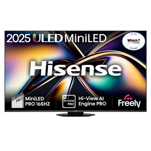 Hisense 55" U8QTUK MiniLED 165Hz Smart AI TV with Freely