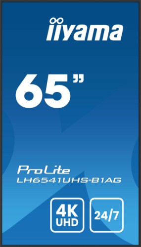 iiyama LH6541UHS-B1AG Signage Display 163.8 cm (64.5") LCD 500 cd/m² 4K Ultra HD Black 24/7