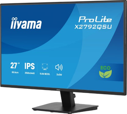 iiyama ProLite X2792QSU-B1 computer monitor 68.6 cm (27") 2560 x 1440 pixels Quad HD Black
