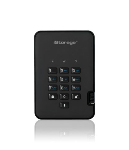 iStorage diskAshur² HDD 2TB Black | Secure Portable Hard Drive |AES-XTS 256-bit Hardware Encryption | PIN protected | OS & Platform Independent | TAA Compliant|Brute force hack defence | Dust/Water Resistant