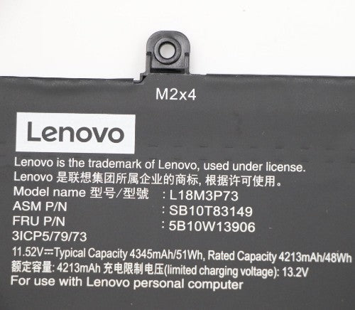 Lenovo 5B10W13906 laptop spare part Battery